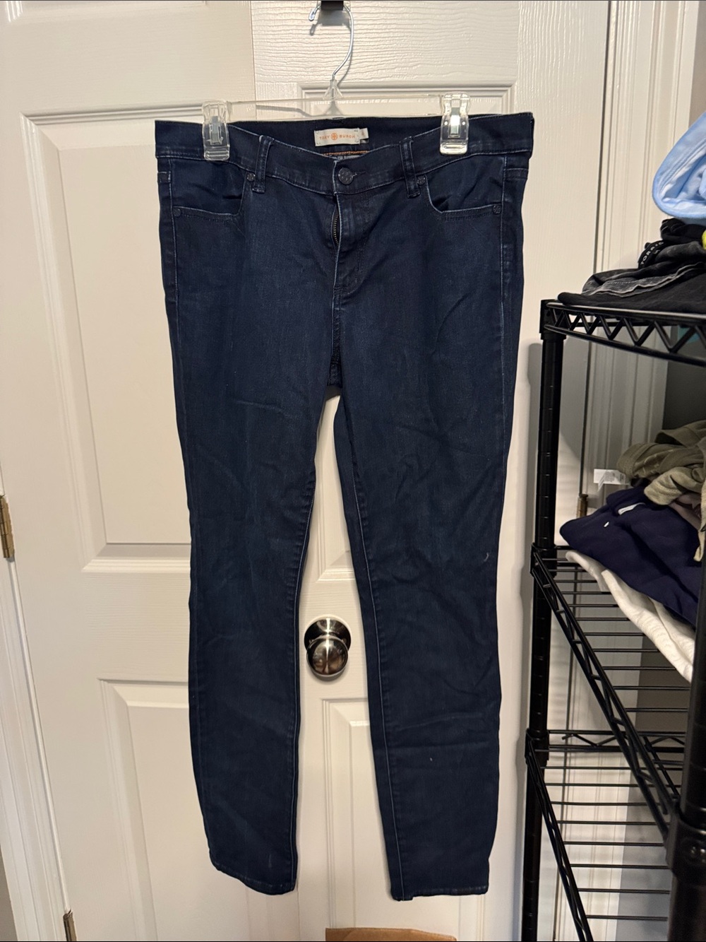 Tory Burch Dark Indigo Skinny Jeans